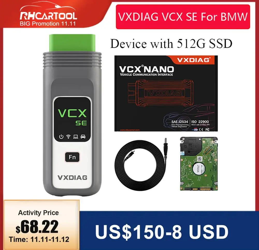 £61.18 Vxdiag Vcx Se Ssd For Bmw Obd2 Scanner Car Diagnostic