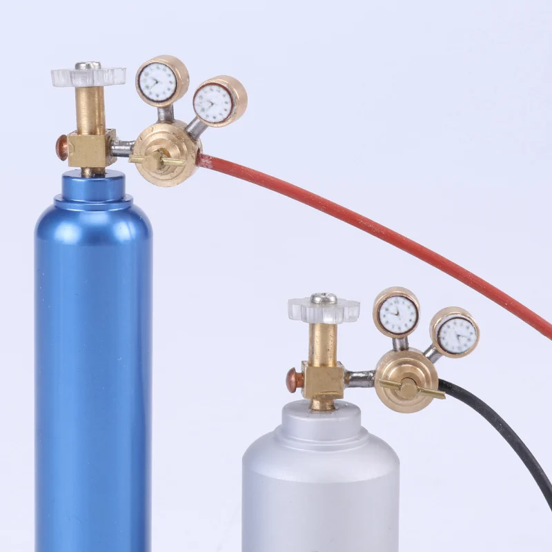 합금 공기 압축기 산소 및 아세틸렌 실린더 모델, 1:18 자동차 모델 수리 장면 액세서리