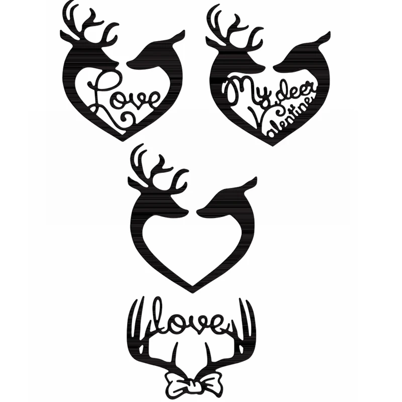 

Heart Shaped Deer In Love Decorative Embossing Papercard Crafts Die 2021 My Deer Valentine Diy Scrapbooking Album Paper Cards
