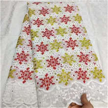 Швейцарская вуаль хлопчатобумажная кружевная ткань дизайн африканская швейцарская вуаль кружева в швейцарском стиле Высококачественные швейцарские сухие кружева для вечерние 5 ярдов