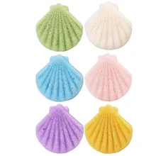 Горячая 6 шт многоразовая губка для протирания лица подушечки Konjac Подушечка для чистки лица для спа средства для снятия макияжа в форме ракушки CUN 668
