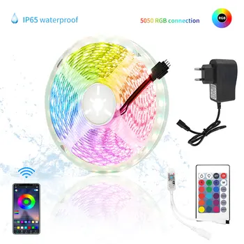 

RGB Led Strip 5m 10m 15m 20m LED Light 5050 12v Colored Lights with APP Controlled Neon Tape Waterproof Backlight Ambient Light