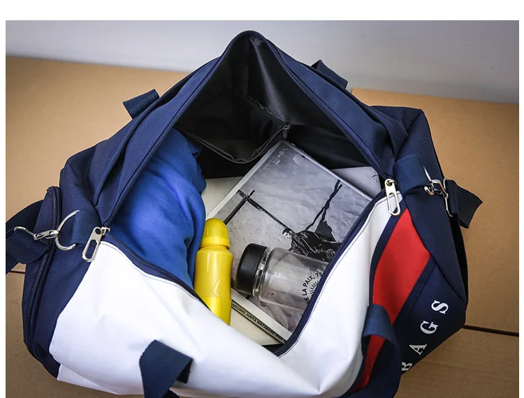 Год Повседневное контраст Цвет круглый Спортивные сумки для путешествий на молнии воды-доказательство большой Ёмкость Borading Повседневное сумки
