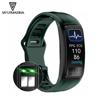 

VESTMADRA P12 ECG PPG SPO2 Smart Bracelet Heart Rate Blood Pressure Monitor Smart Wristband IP67 Waterproof Fitness Tracker
