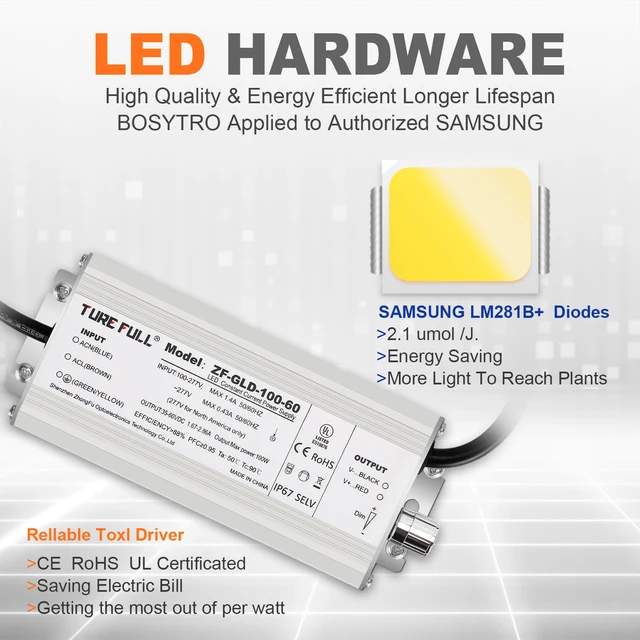 1000W Led Grow Light Samsung Kvantumlemez Dimmable Teljes Spektrum -Termesztési Lámpa Hidroponikus Üvegházhatású Zöldség Növényekhez - Image 5