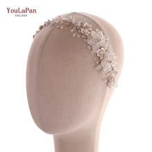 YouLaPan HP275 винтажные жемчужные и хрустальные волосы лоза Свадебные украшения для волос для свадьбы цветок корона для свадебных волос кусок