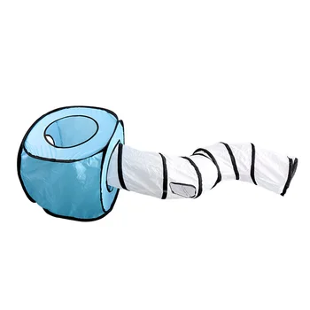 

Pet Toys Indoor Outdoor Kitty Puppy Rabbit Space Saving Tube Playing Funny Interactive Training Cat Tunnel Middle Hole S Type