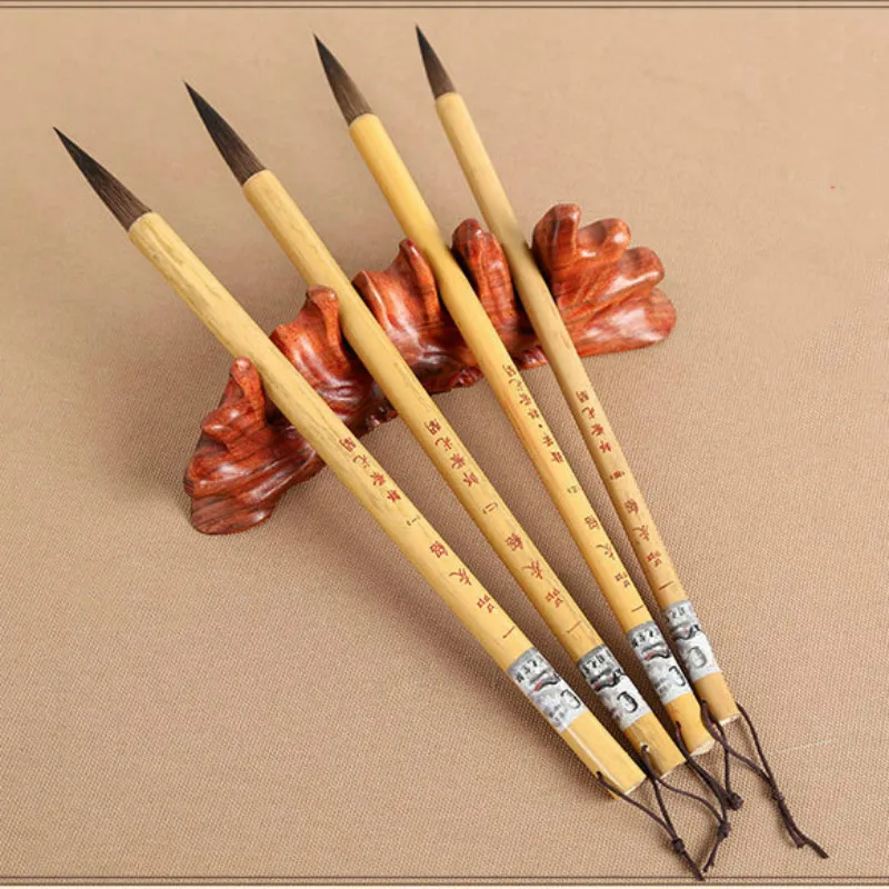 

3pcs Chinese Calligraphy Brush Caligrafia High Grade Mink Hair Brush Set Tinta China Official Script Painting Writing Brush