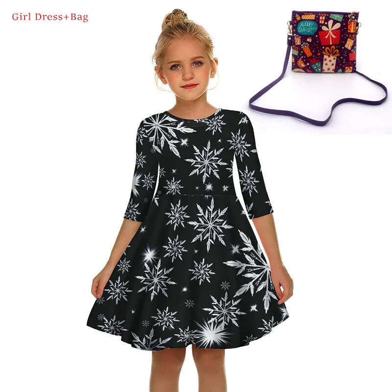 Black girl-2pcs Зимние рождественские платья для женщин/девочек, косплей, винтажный халат, элегантное вечернее платье, длинный рукав, Повседневный, плюс размер, принт, зеленый костюм - Цвет: Black girl-2pcs