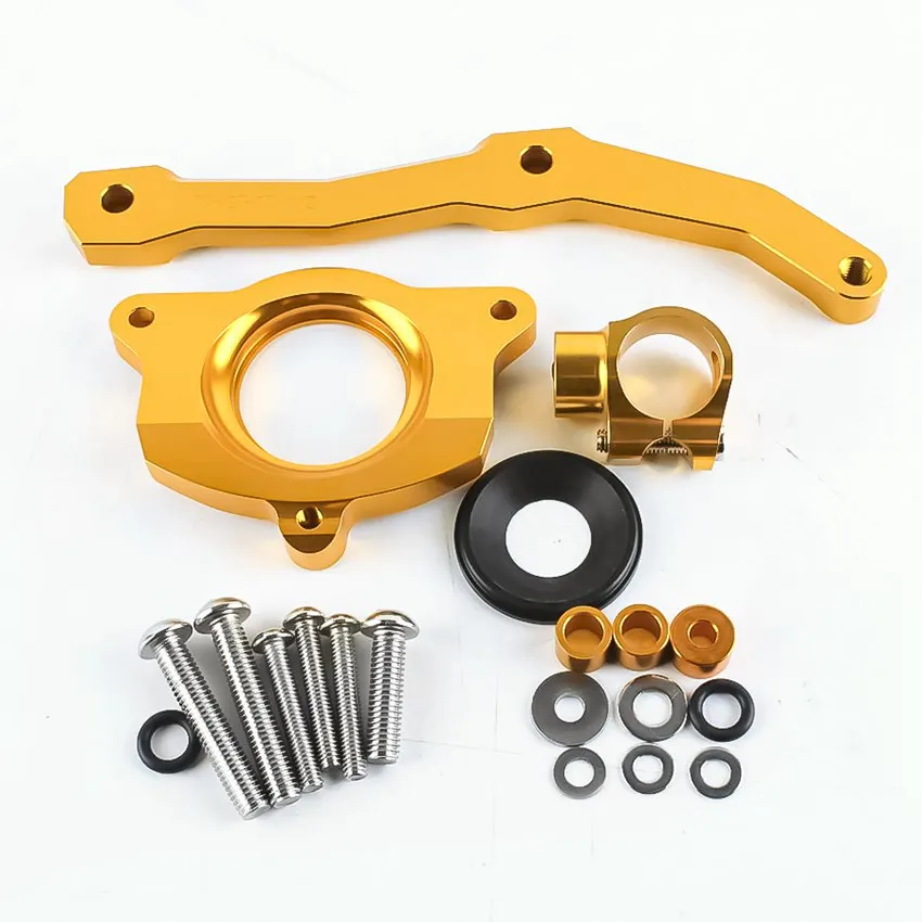 Gold Рулевой демпфер Стабилизатор Кронштейн Держатель для Kawasaki Z1000 2010 2011 2012 2013 - Цвет: Gold