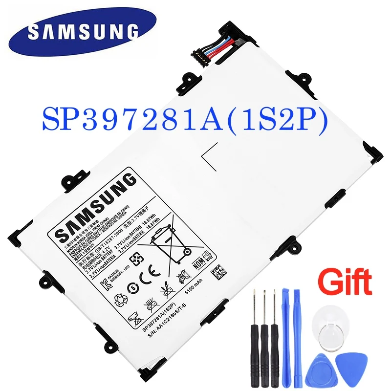 Оригинальный аккумулятор SAMSUNG 5100 мАч для Samsung GALAXY Tab 7 P6800 P6810 GT SP397281A(1S2P) SP397281A 1s2p +