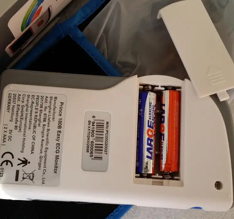 Battery Heal Force Prince 180B программное обеспечение USB Портативное домашнее сердце ЭКГ ручной монитор сердца непрерывное измерение цветной экран - Цвет: Battery