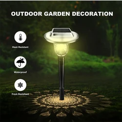 Lampe LED solaire imperméable en acier inoxydable, éclairage d'extérieur, luminaire de pelouse, idéal pour un jardin ou une rue 