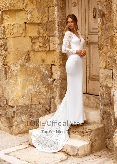 ivory lace top wedding