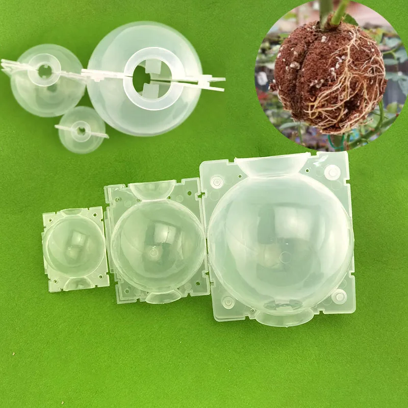 5cm 12cm High Pressure Propagation Plant Rooting Ball root grow box Graft Breeding growing Case Transparent Planting Nursery plant rooting ball