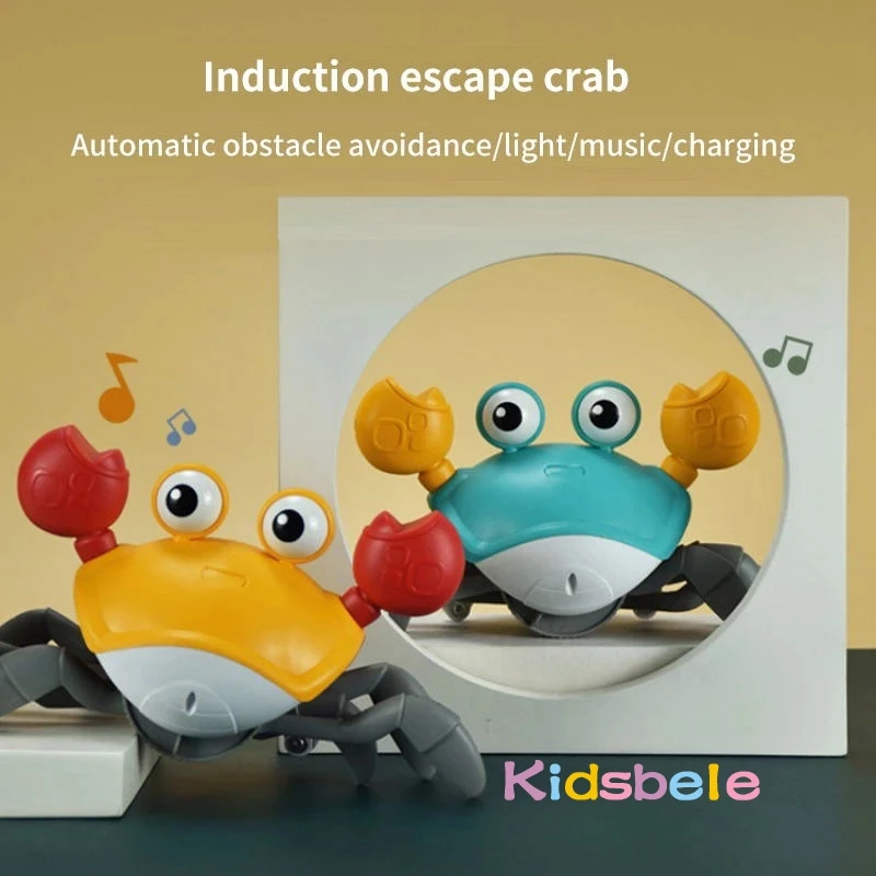 Induction Escape Crab Toddlers Toy Light Music Crawling Fun Toys For Children Educational Toys Rechargeable Birthday Gifts 3