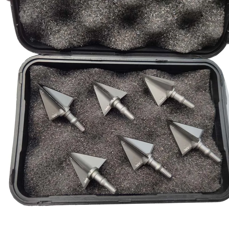 

6pcs Compound Recurve Bow 100Grain Fixed3 Blades Screw-in Arrowheads Archery Crossbow Hunting Outdoor Hunting Shooting