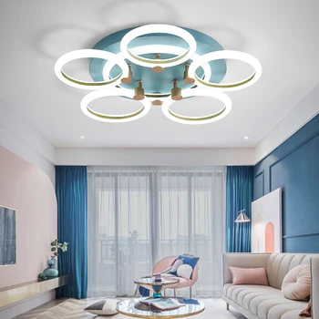 

Modern Led Chandelier Rings Living Room Sduty Room Bedroom Led Lustres Memory Function Led Ceiling Chandelier Lighting Fixtures