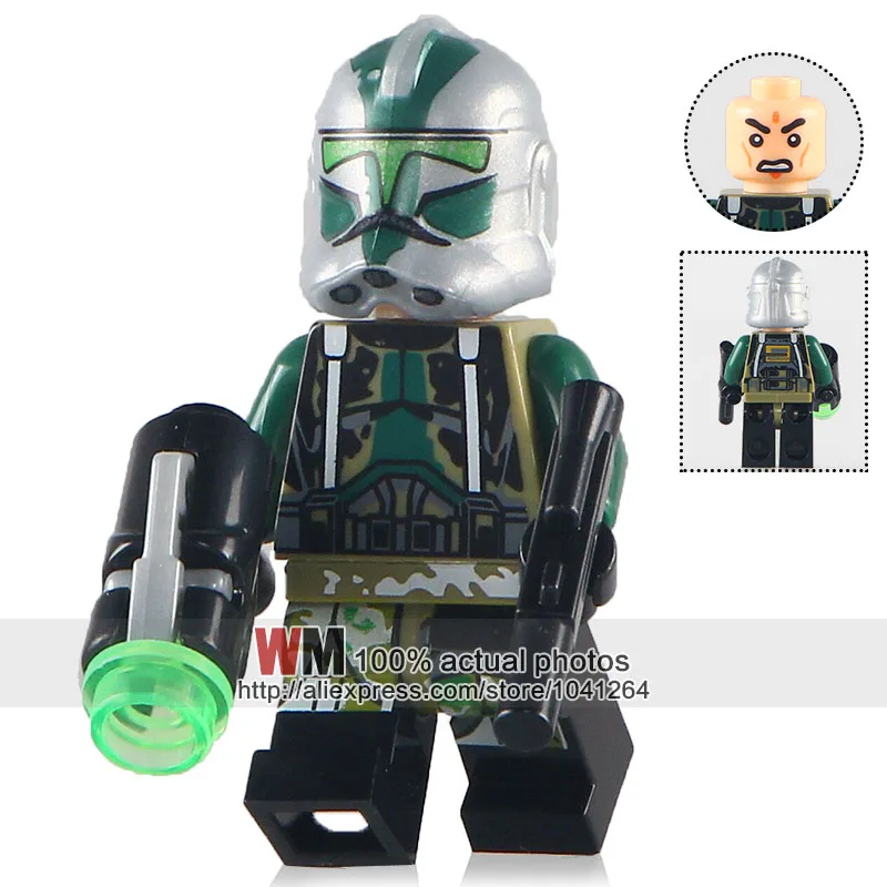 

WM Building Blocks Single Sale XH633 Commander Gree Clone Trooper Set Model Toy for Children X0162
