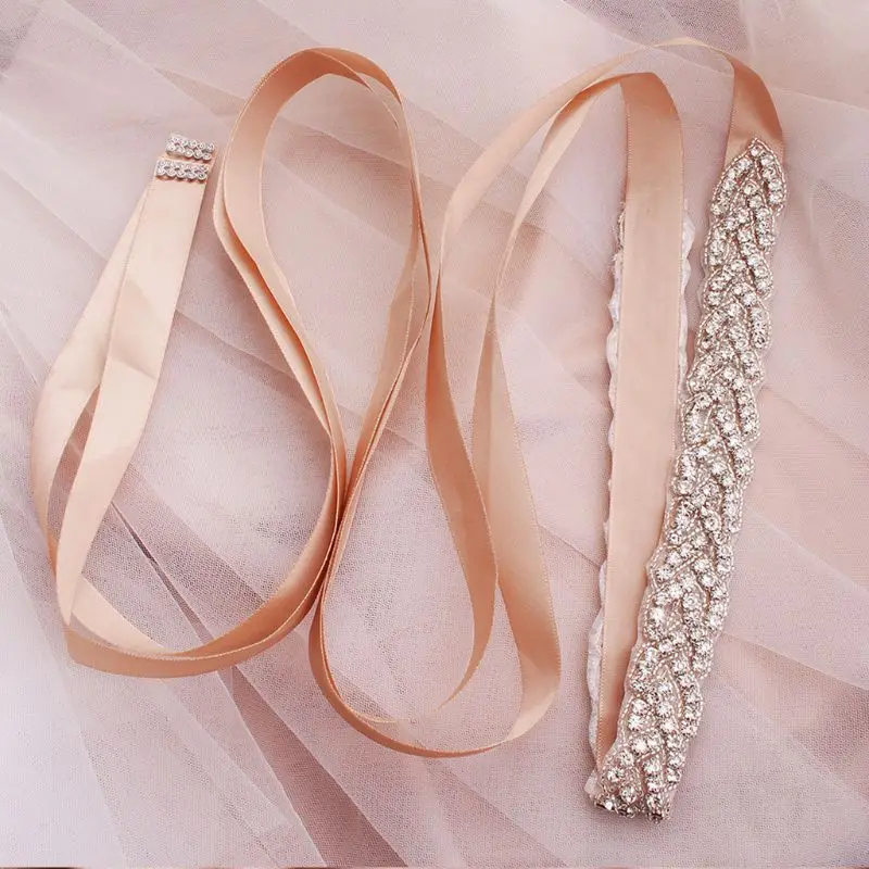 Luxury Jeweled Bridal Waist Belt Applique Rhombus Rhinestone Women Wedding Sash for Party Banquet Prom Evening Dresses Gown