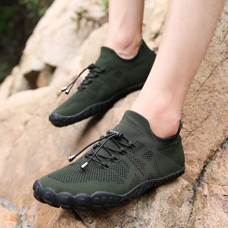 Water barefoot aqua shoes Men Barefoot Five Fingers Sock Water Swimming Shoes Breathable Hiking Wading Beach Outdoor Upstream Sneakers Women 36