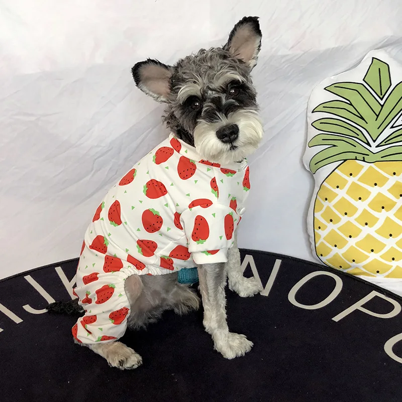 

100% Cotton Pajamas For Dogs Print Pattern Dog Pajamas Jumpsuit Pet For Small Dogs Shih Tzu Pomeranian Puppy Dog Costume Pajamas