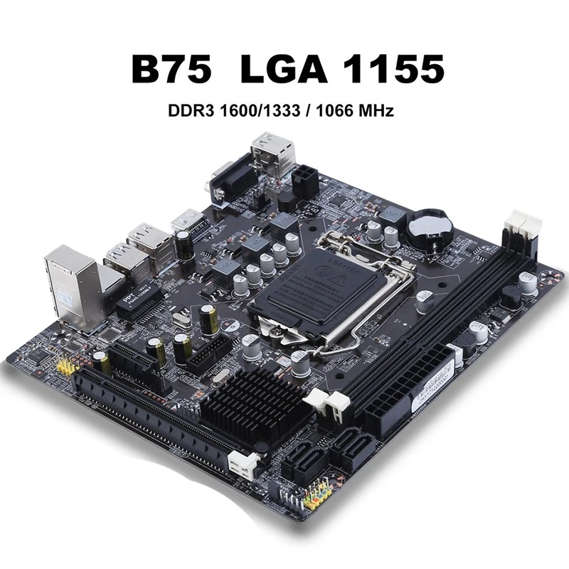 Материнская плата B75 Lga 1155 для настольного компьютера с Sata 2 0 Usb 3 Ddr3 Dimms 16G
