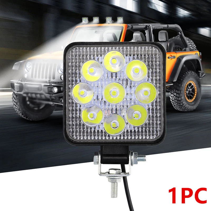 

Car Truck 12V/24V LED White Flood Work Light Square/Round Floodlight Fog Lamp Off-Road Marine Driving Bulb Flood Beam Work IP67