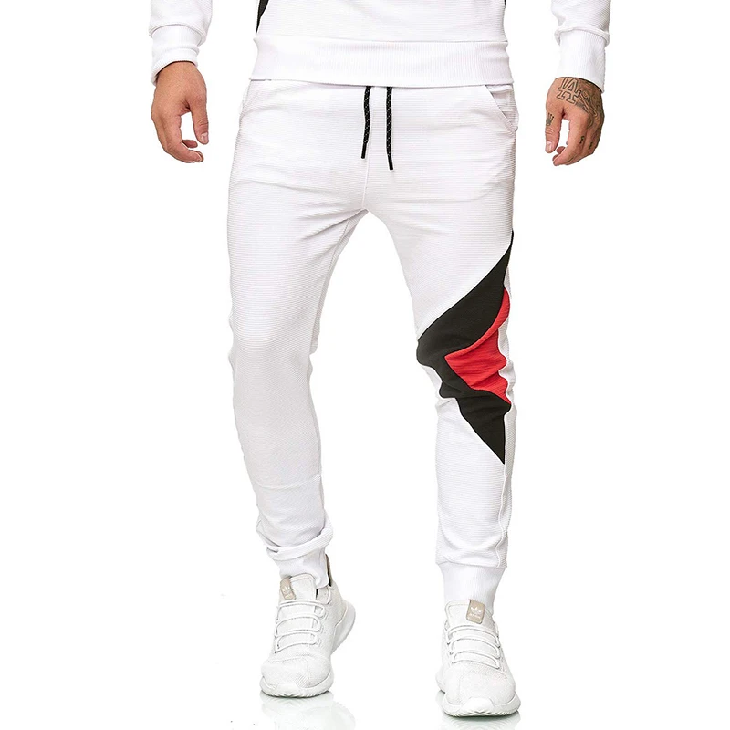 Red Бренд Боковые Полосатые брюки мужские модные тренировки фитнес мужские штаны для бега брюки осенний луч футбольный спортивный костюм спортивные брюки s-xxl - Цвет: Red