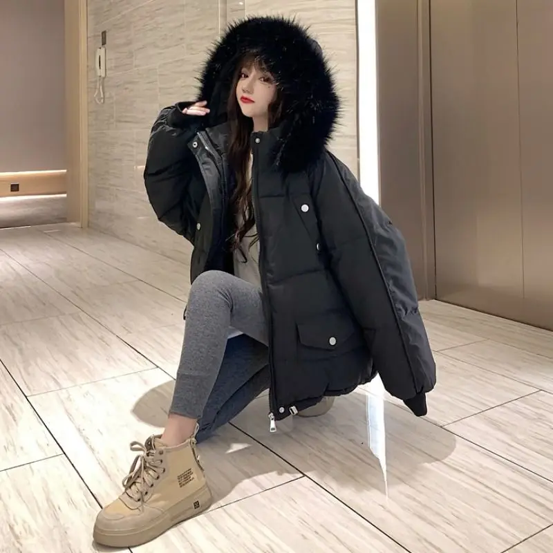 2023 Inverno Mulheres Sobretudo Faux Fur Collar