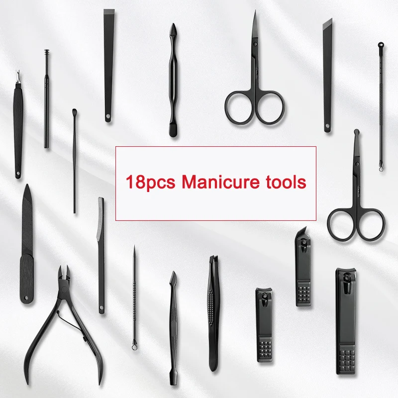 18 шт./компл. комплект ножниц для маникюра и педикюра, набор для пальцев на руках и ногах, ножницы Уход за лошадьми инструменты CJ666