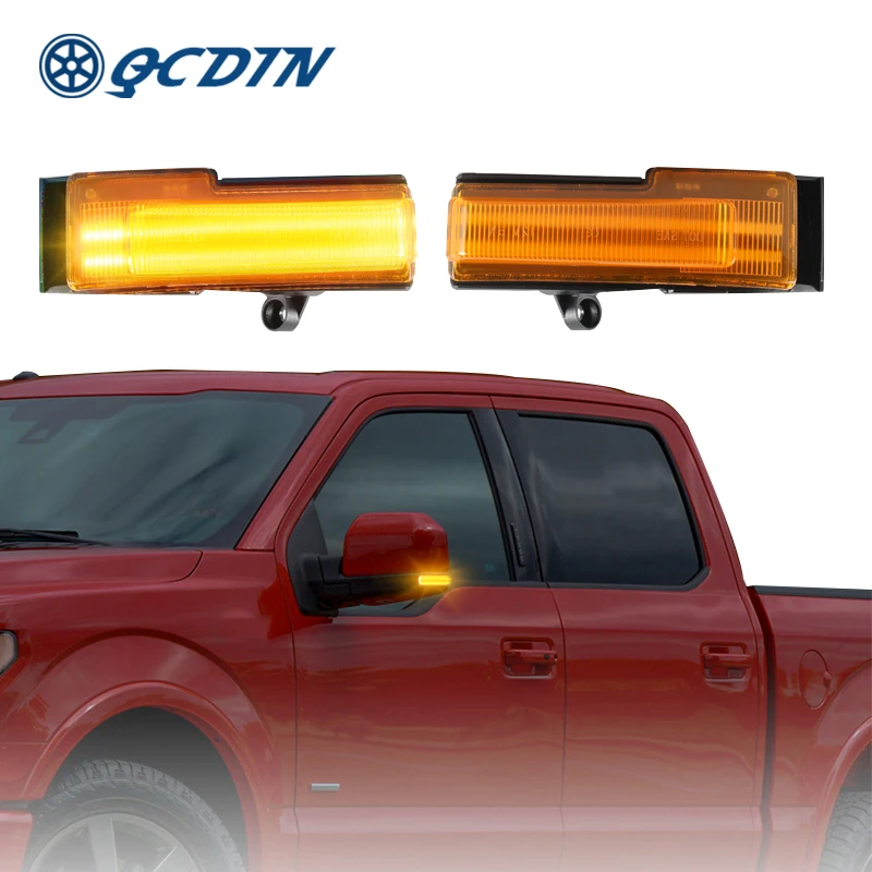 

QCDIN For Ford Raptor 2010-2014 Side Marker Light Turn Signal Light Adapter Signal Light For Expedition Lincoln Mark LT