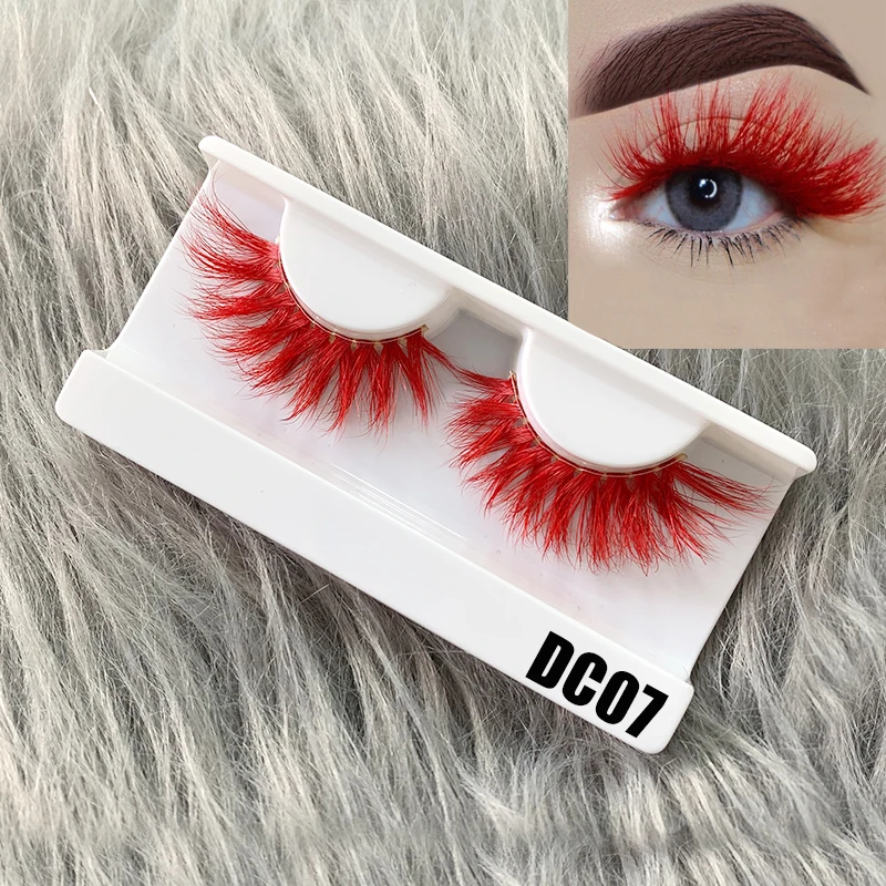 Mikiwi 3d Fluffy Colored Eye Lashes Natural Dramtic Red Yellow Purple White Cosplay Makeup Lash Reusable Eyelashes -Outlet Maid Outfit Store H4bd104b0c1f34187aa851d2a65e92ec9S.jpg