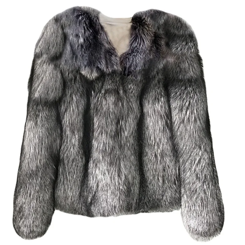 

S-9XL Fashion Short Fashion Imitation Whole Furry Clothing plus size Winter New Leisure Women's Faux Fur Coat