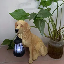 Украшение для дома и сада, наружная лампа, декоративные украшения из полимера для сада, Имитация животных, украшение для щенка, M2953