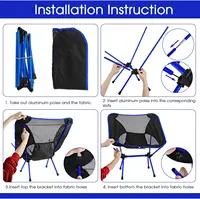 Chaise pliante ultralégère détachable, Portable, légère, siège étendu, pêche, Camping, maison, barbecue, jardin, randonnée 3