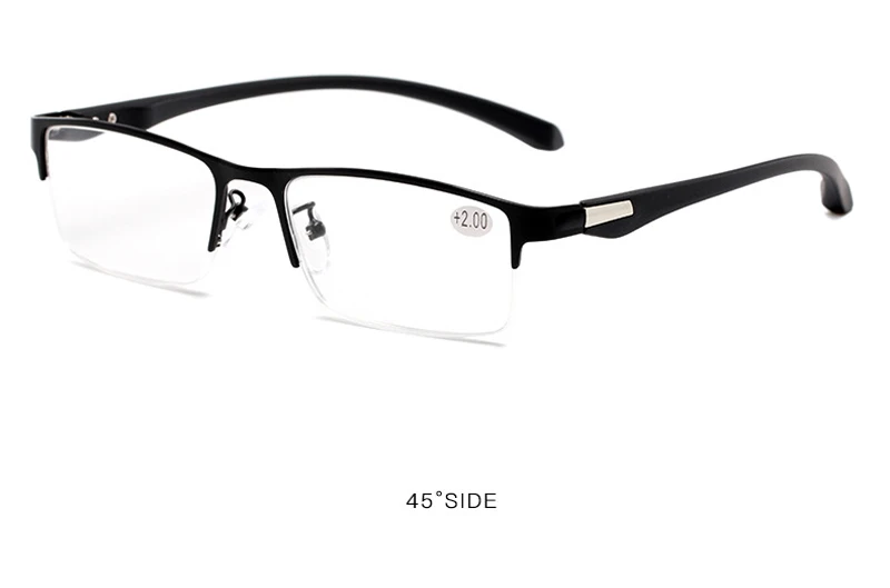 Zilead полуоправы очки для чтения Бизнес Мужчины сплав Prebyopia Прозрачные Линзы для очков дальнозоркость очки унисекс