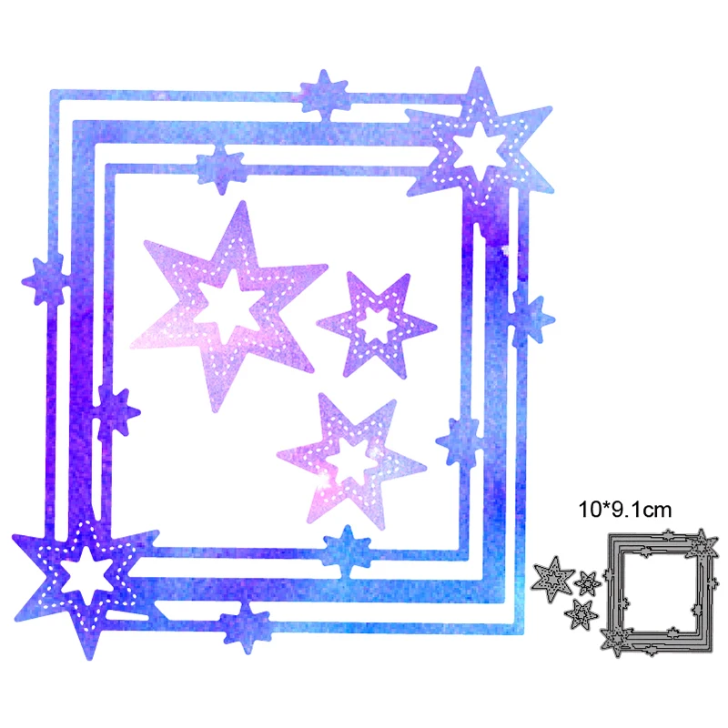 

Металлические штампы для вырезания штамп форма звезды фон рамка украшение для скрапбукинга бумаги рукоделия Нож Форма лезвие перфоратор трафареты штампы