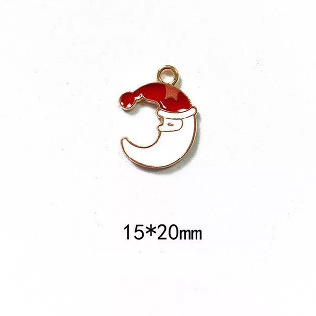 Christmas Mini Dripping Oil Enamel Charms Pendant for Jewelry Making Bracelets Earrings Pendant DIY Accessories