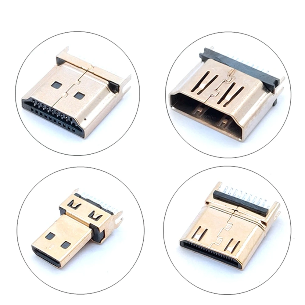 10 шт. HDMI kompatibel Mini microhdmi разъем HD штекер 19p Зажимная пластина контактный