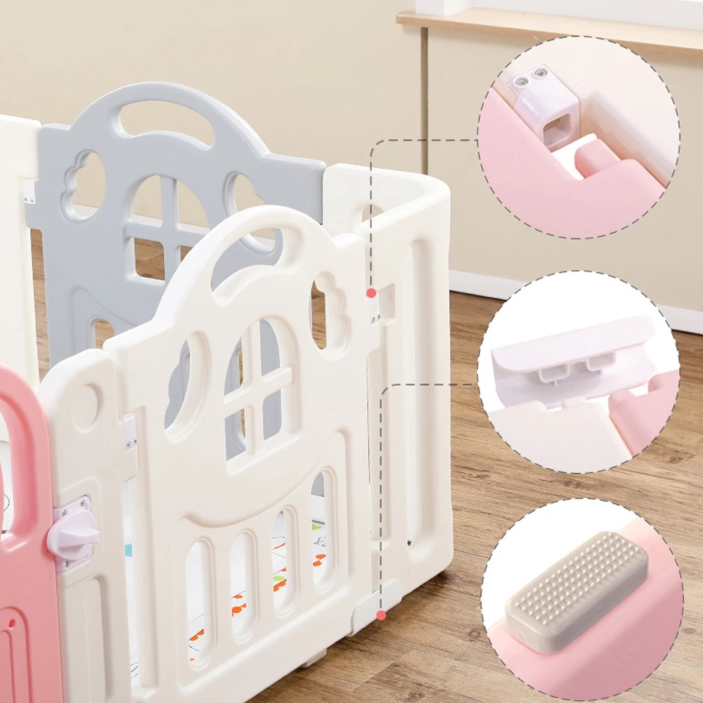 Happymaty Newborn Baby Fence Safety Barrier Playpen For Children with Ball Pool Kids Indoor Playground Game Fence  F01