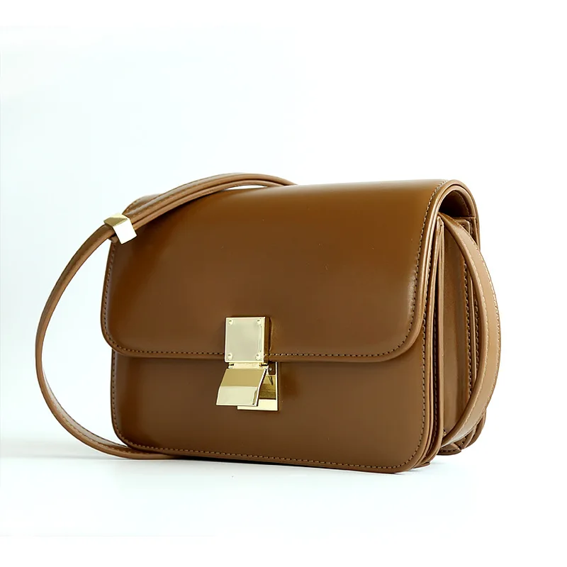 

Europe And America Fashion Big Brand Mirror Square Bag Lock Shoulder Square Sling Bag 2018 WOMEN'S Bag