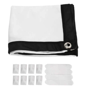 

84 Inch Portable Projection Screens 3D HD Wall Mounted Translucent Projection Screen Canvas 16:9 LED Projector Screen DIY Home T