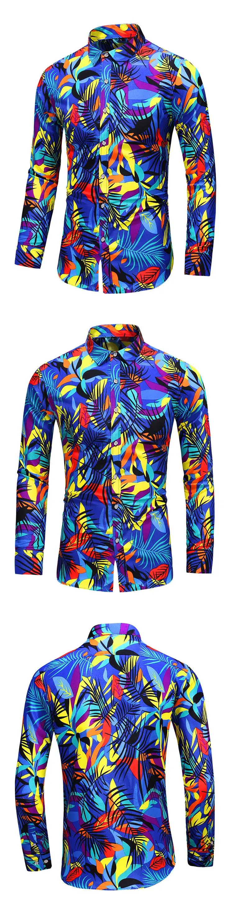 Мужская Повседневная рубашка с персональным принтом и длинным рукавом, Chemise Homme, для праздников и вечеринок, облегающие рубашки размера плюс 6XL Camisa Masculina