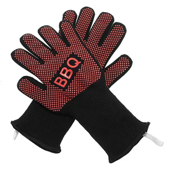 

1 Pair Heat Resistant Insulation Thick Silicone Cook Baking Barbecue Oven Gloves BBQ Grill Mittens Dish Washing Gloves Kitchen