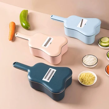 

Ukulele Shape Multifunctional 11-piece Drain Basket Veggie Chopper Shaved Fruit Vegetable Peeler Sliced Silk Flower