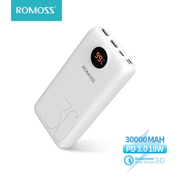 ROMOSS SW30 Pro Power Bank 30000mAh PD QC 3.0 Quick Charge Powerbank Portable External Battery LED Display For Phones Tablet 1