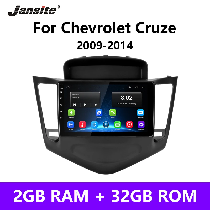 

Jansite 9" 4G Wifi Car Radio Android For Chevrolet Cruze 2009-2014 Touch screen android 8.1 multimedia player NO DVD with frame
