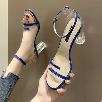 

2020 Fashion Open Toe Buckle Stiletto Heels Sandals Slippers Summer Fashion Sandals Woman High-Heeled Shoes Sandalias Mujer