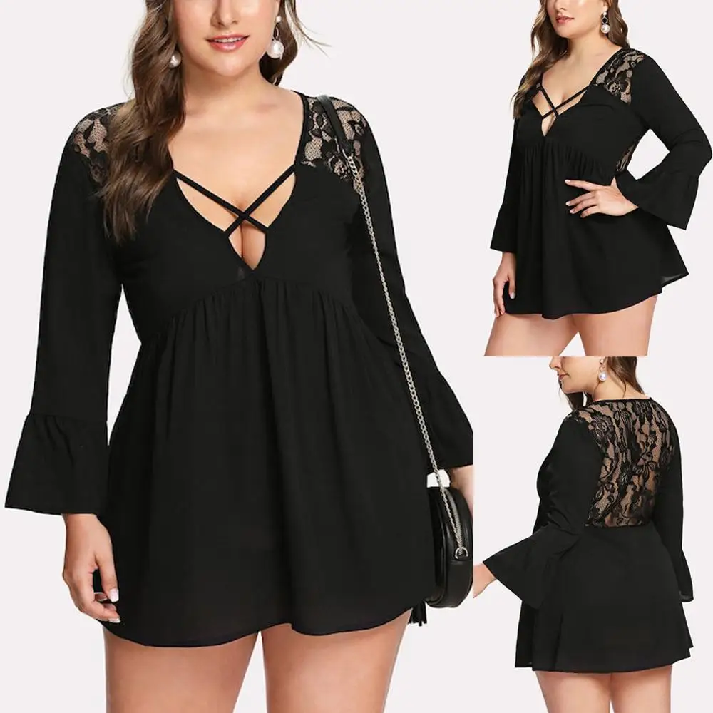 Платье С Кружевными Расклешенными Рукавами Купить